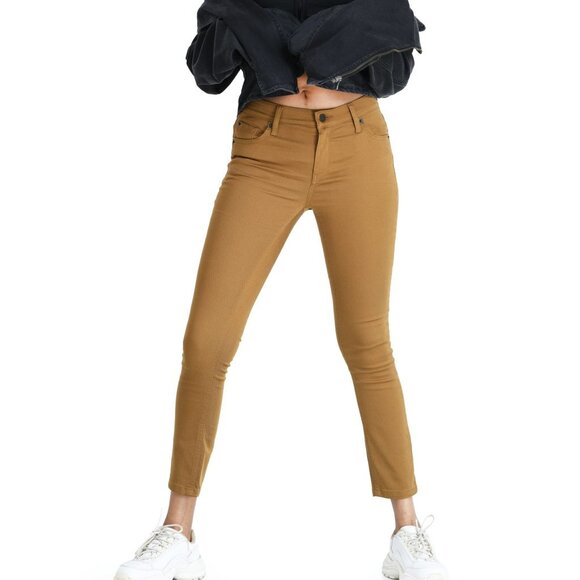 Women's Mid-Waist Cotton Stretch Pant - KHAKI SZ 8,10,12,14 NWT - Picture 1 of 4